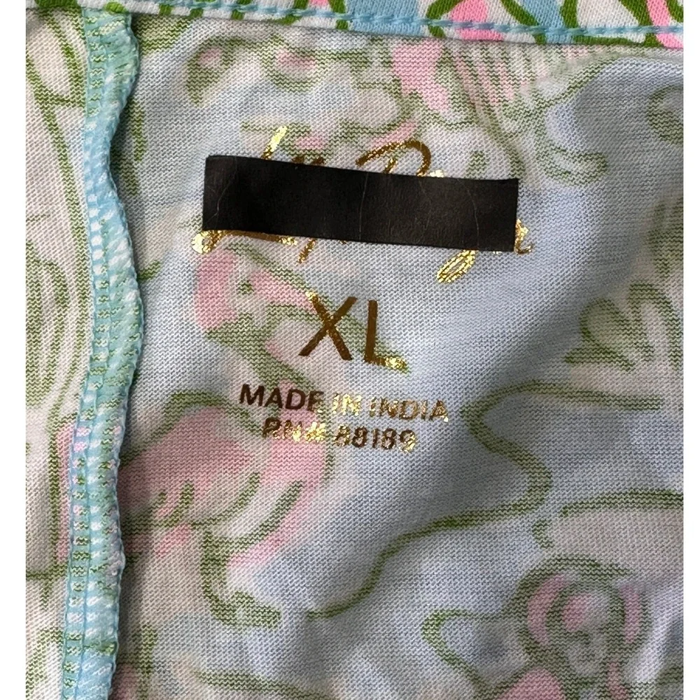 Lilly Pulitzer NWOT Mermaid Cove Maxi Dress SZXL Blue Green Cotton Linen blend - Picture 10 of 15